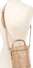 Load image into Gallery viewer, Faux Alligator Bucket Crossbody
