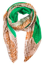 Load image into Gallery viewer, Alligator Print Oblong Scarf
